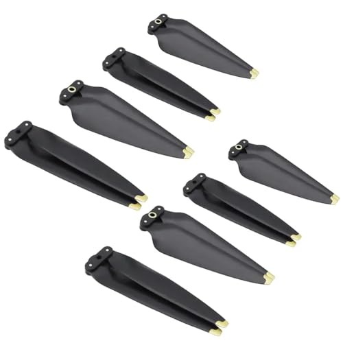 Propeller mit niedriger Geräuschreduktion Kompatibel mit Luft 3 Drohne 8747f CW CCW Schnellfreisetzungszubehör Kompatibel mit Air 3(Black Gold 8pcs) von DPLBAZHC