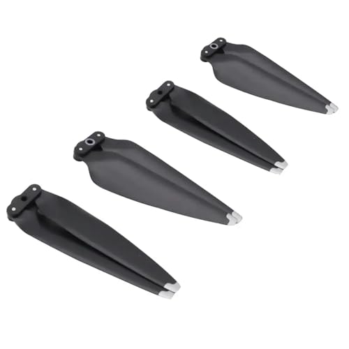 Propeller mit niedriger Geräuschreduktion Kompatibel mit Luft 3 Drohne 8747f CW CCW Schnellfreisetzungszubehör Kompatibel mit Air 3(Black Silver 4pcs) von DPLBAZHC