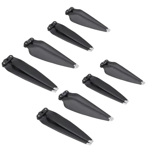 Propeller mit niedriger Geräuschreduktion Kompatibel mit Luft 3 Drohne 8747f CW CCW Schnellfreisetzungszubehör Kompatibel mit Air 3(Black Silver 8pcs) von DPLBAZHC