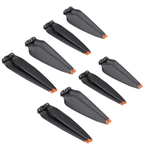 Propeller mit niedriger Geräuschreduktion für Luft 3 Drohne 8747f CW CCW Schnellfreisetzungszubehör für Air 3(Black Orange 8pcs) von DPLBAZHC