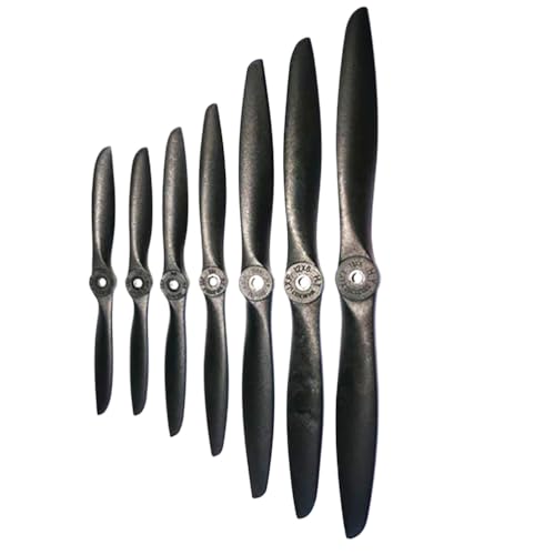 RC-Modellflugzeug 2-Propeller 7 bis 14 Zoll Nylon kompatibel mit 0,09 bis 15 und Motoren(10x8) von DPLBAZHC