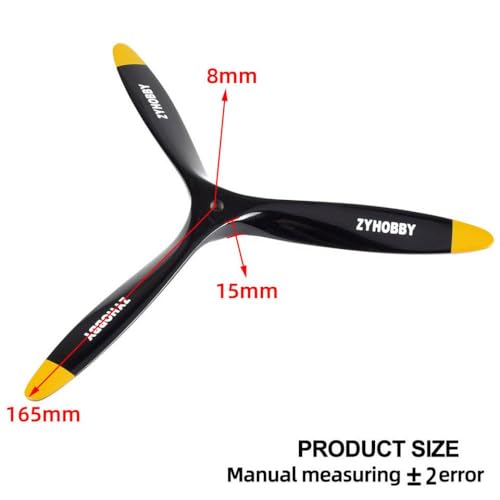 Schwarz -Gelbe Buchenholz Propeller mit 3 in Größen erhältlich 14 15 16 17 18 20 21 Zoll(13x8inch) von DPLBAZHC
