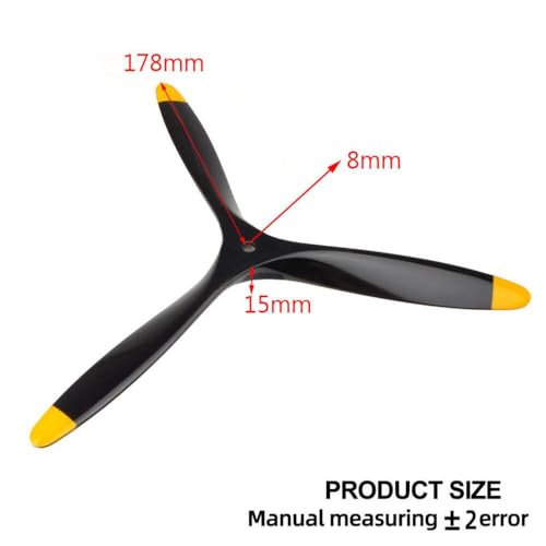 Schwarz -Gelbe Buchenholz Propeller mit 3 in Größen erhältlich 14 15 16 17 18 20 21 Zoll(14x8inch) von DPLBAZHC