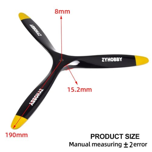 Schwarz -Gelbe Buchenholz Propeller mit 3 in Größen erhältlich 14 15 16 17 18 20 21 Zoll(15x6inch) von DPLBAZHC