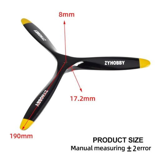 Schwarz -Gelbe Buchenholz Propeller mit 3 in Größen erhältlich 14 15 16 17 18 20 21 Zoll(15x8inch) von DPLBAZHC