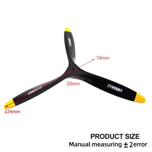 Schwarz -Gelbe Buchenholz Propeller mit 3 in Größen erhältlich 14 15 16 17 18 20 21 Zoll(18x10inch) von DPLBAZHC