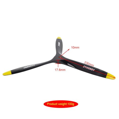 Schwarz -Gelbe Buchenholz Propeller mit 3 in Größen erhältlich 14 15 16 17 18 20 21 Zoll(18x6 inch) von DPLBAZHC