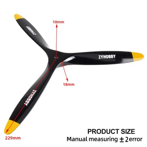 Schwarz -Gelbe Buchenholz Propeller mit 3 in Größen erhältlich 14 15 16 17 18 20 21 Zoll(18x8inch) von DPLBAZHC