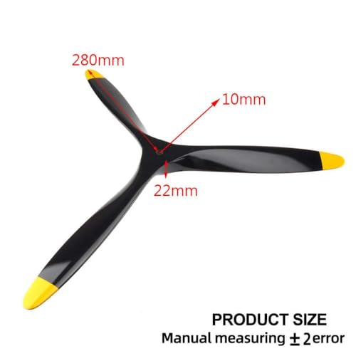 Schwarz -Gelbe Buchenholz Propeller mit 3 in Größen erhältlich 14 15 16 17 18 20 21 Zoll(22x10inch) von DPLBAZHC