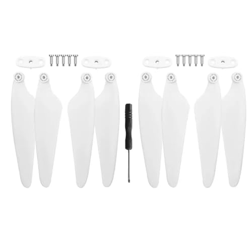 Universal RC Drohne Ersatzteile Propeller Clip Clamp Kompatibel mit H117S Zino Pro Zino2 kompatibles Zubehör(White Props 8pcs) von DPLBAZHC