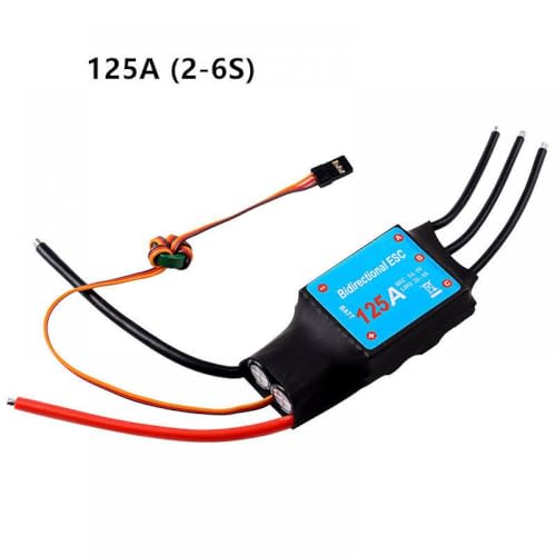 Universelle 12A-200A Bidirektionale bürstenlose ESC Kompatibel mit RC-Autos und pneumatische Unterwasserpropeller(125A (2-6S)) von DPLBAZHC