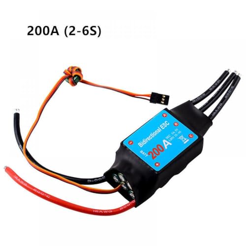Universelle 12A-200A Bidirektionale bürstenlose ESC Kompatibel mit RC-Autos und pneumatische Unterwasserpropeller(200A (2-6S)) von DPLBAZHC