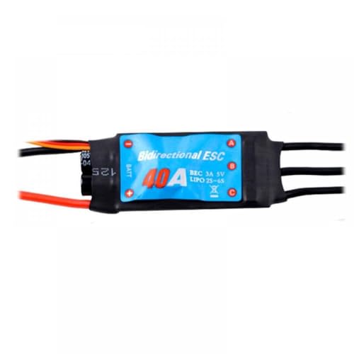 Universelle 12A-200A Bidirektionale bürstenlose ESC Kompatibel mit RC-Autos und pneumatische Unterwasserpropeller(40A (2-6S)) von DPLBAZHC
