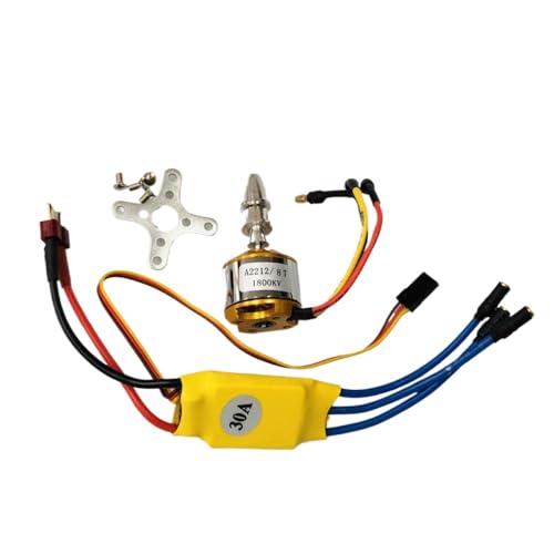 Universeller A2212 bürstener Motor 1800KV 30A Esc Mount 7035 Propeller SG90 9G Servo kompatibel Kompatibel mit RC Fixed Flügelflugzeuge und Hubschrauber(A2212 Motor 30A ESC) von DPLBAZHC