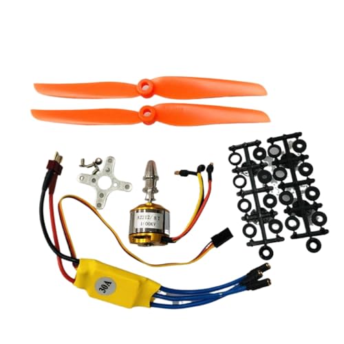 Universeller A2212 bürstener Motor 1800KV 30A Esc Mount 7035 Propeller SG90 9G Servo kompatibel Kompatibel mit RC Fixed Flügelflugzeuge und Hubschrauber(Motor ESC and Prop) von DPLBAZHC