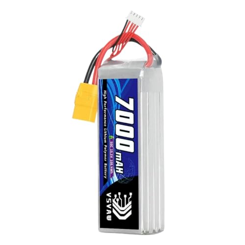 VSVAW 4S 15,2 V 7000mAH 50c/100c HV Lipo Kompatibel mit RC -Autos Boote Drohnen und Luftkameras(1Pcs-With-EC5-Plug) von DPLBAZHC