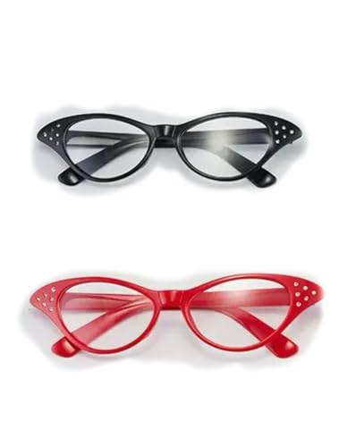 DPWOUM Katzenaugen-Brille mit Strasssteinen, Retro-Party-Kostüm für Cossplay, Hip-Hop, Partygeschenke, 2 Stück DPWOUM Katzenaugen-Brille mit Strasssteinen, Retro-Party-Kostüm für Cossplay, Hip-Hop, Partygeschenke, 2 Stück von DPWOUM