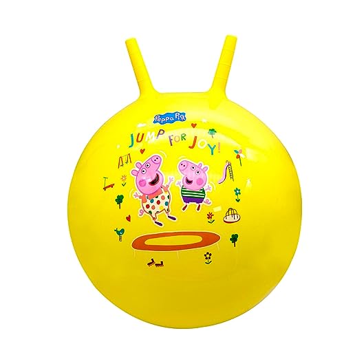 DQB DeQUBE Pig Aufblasbarer Springball Peppa Wutz – Durchmesser 45 cm (Deqube 920D00055), gelb von DQB DeQUBE