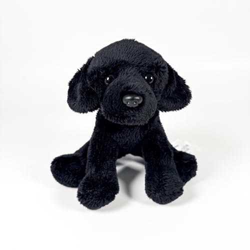 Fundación Bocalan Plüschtier, Labrador, Schwarz, sitzend, 12 cm, ab 0 Monaten (DeQube 939D00253) von DQB DeQUBE