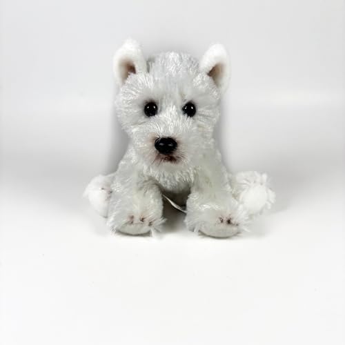 Fundación Bocalan Plüschtier, Westie Terrier, weiß, sitzend, 12 cm, ab 0 Monaten (DeQube 939D00260) von DQB DeQUBE