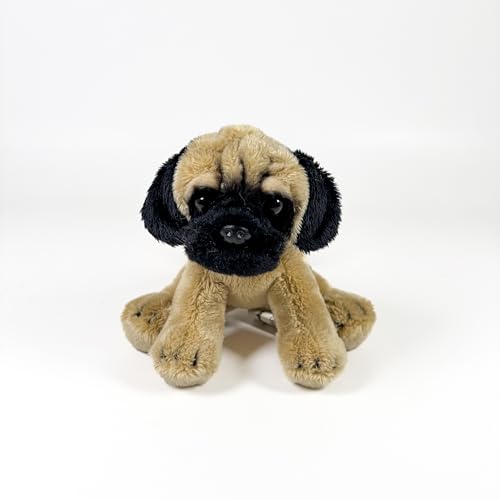 Fundación Bocalan Plüschtier Mops sitzend, 12 cm, ab 0 Monaten (DeQube 939D00259) von DQB DeQUBE
