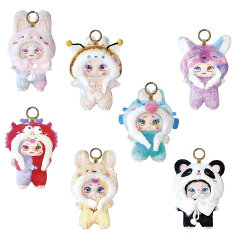 KIMMON Blind Box Plüschfigur zum Sammeln, Serie Dreams of The Wilderness, beweglich, 6 Figuren + 1 Geheimnis, 16-17 cm, 1 zufällige Einheit (Deqube 920D00311) von DQB DeQUBE