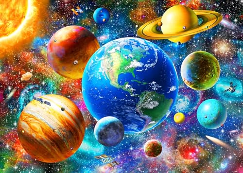 Puzzle für Kinder von 8 bis 10 bis 6 8 Jahren – Planeten Bodenpuzzle des Sonnensystems, 200 Teile für Kinder von 10 bis 12 Jahren und Erwachsene, buntes Puzzle für Kinder von 10 bis 12 Jahren von DQRRZ