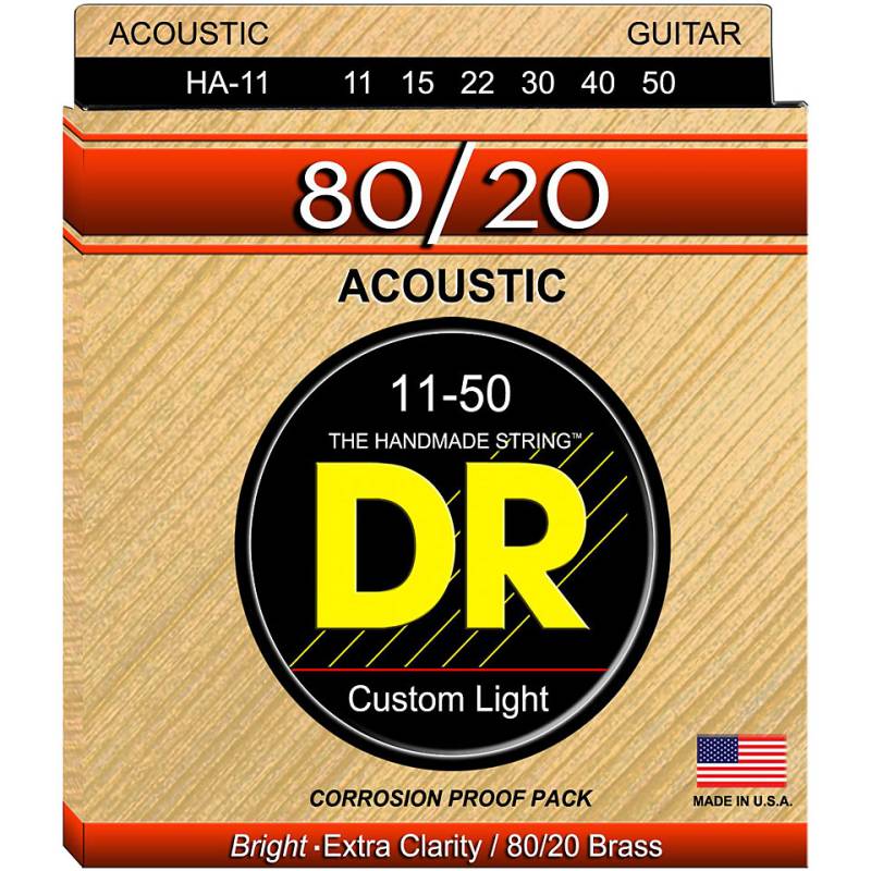 DR Strings 80/20 Custom Light HA-11 Saiten Westerngitarre von DR Strings