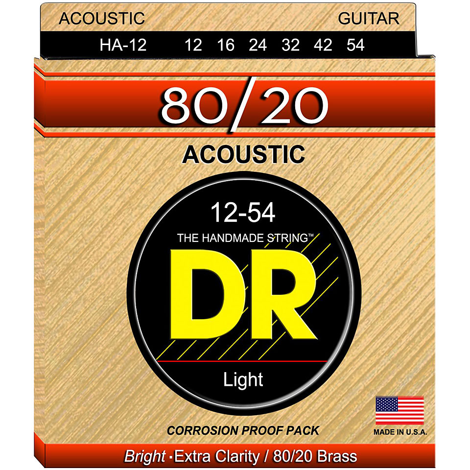 DR Strings 80/20 HA-12 Light Saiten Westerngitarre von DR Strings