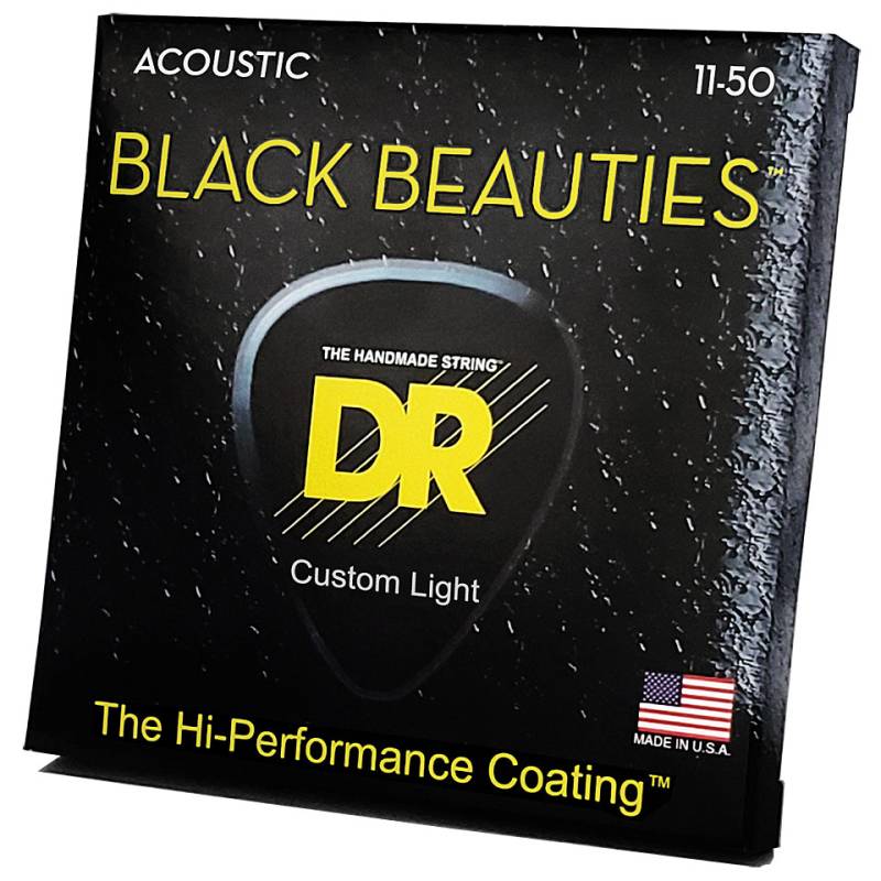 DR Strings Black Beauties BKA-11 Custom Light Saiten Westerngitarre von DR Strings