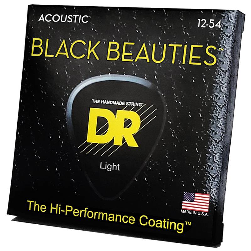 DR Strings Black Beauties BKA-12 Light Saiten Westerngitarre von DR Strings