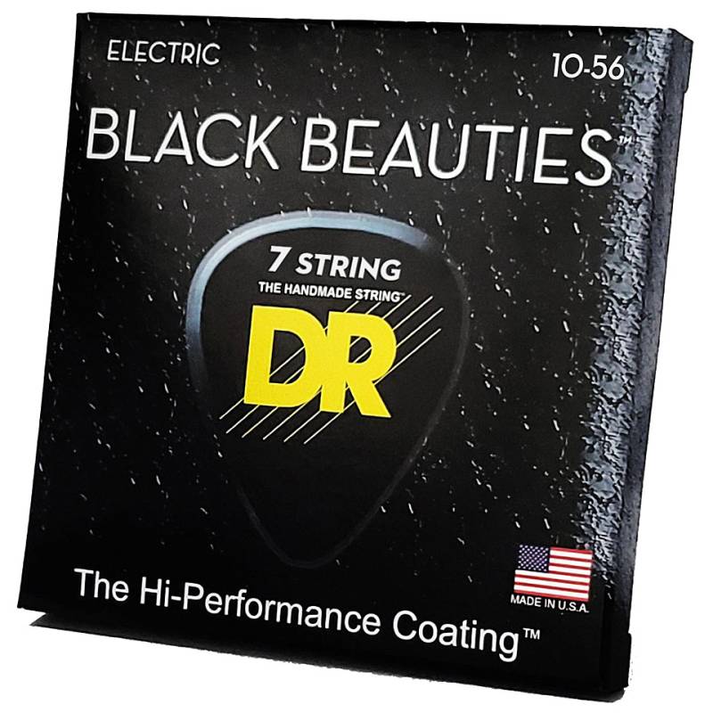 DR Strings Black Beauties BKE7-10 7-String Medium Saiten E-Gitarre von DR Strings