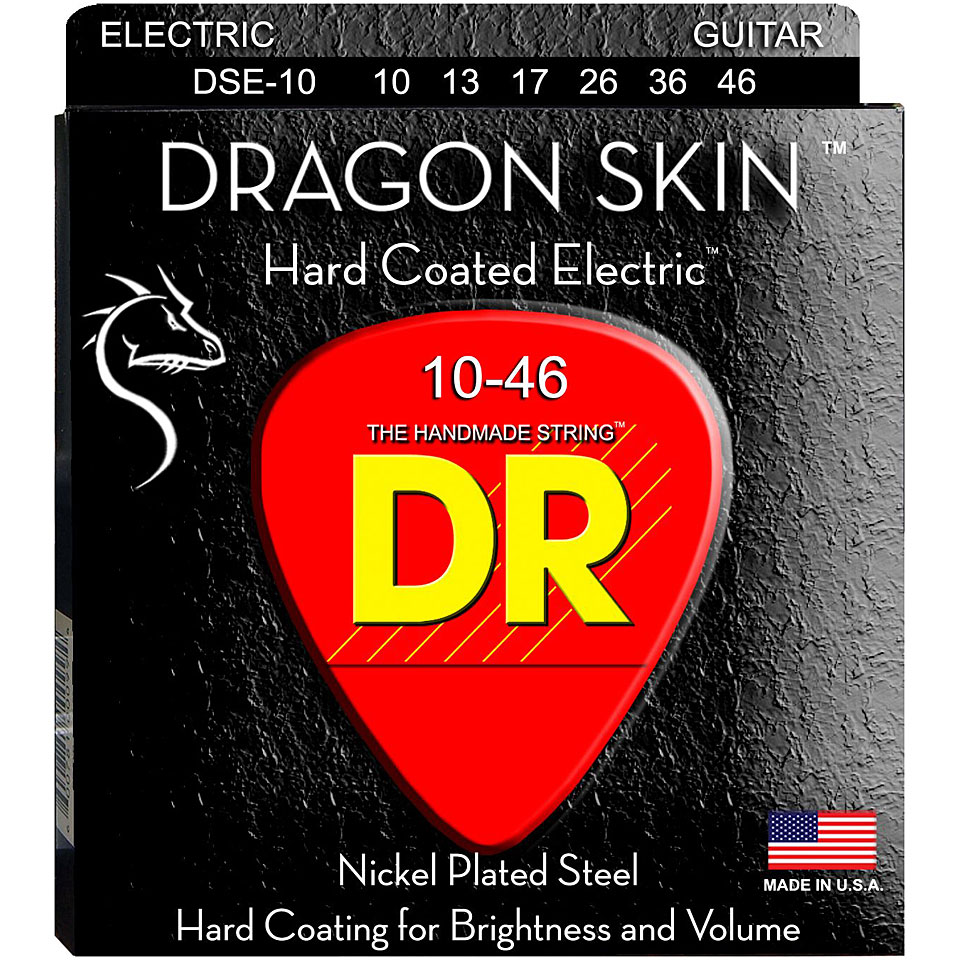 DR Strings Dragon Skin Electric DSE-10 Medium Saiten E-Gitarre von DR Strings