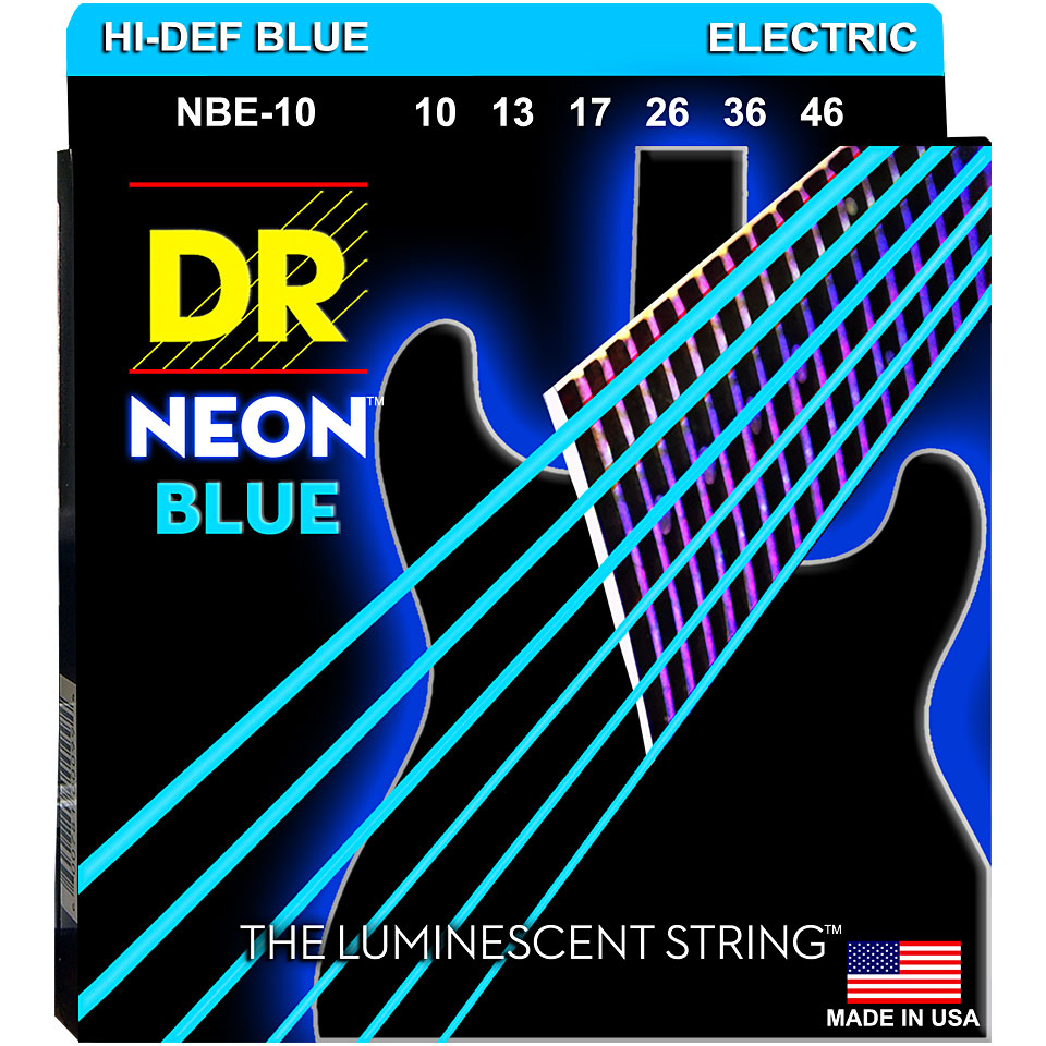 DR Strings Neon Blue Electric NBE-10 Medium Saiten E-Gitarre DR Strings Neon Blue Electric NBE-10 Medium Saiten E-Gitarre von DR Strings
