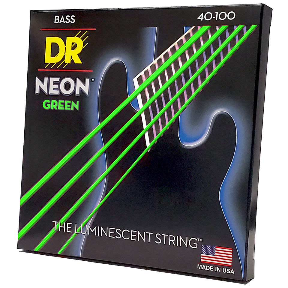 DR Strings Neon Green NGB-40 Saiten E-Bass von DR Strings