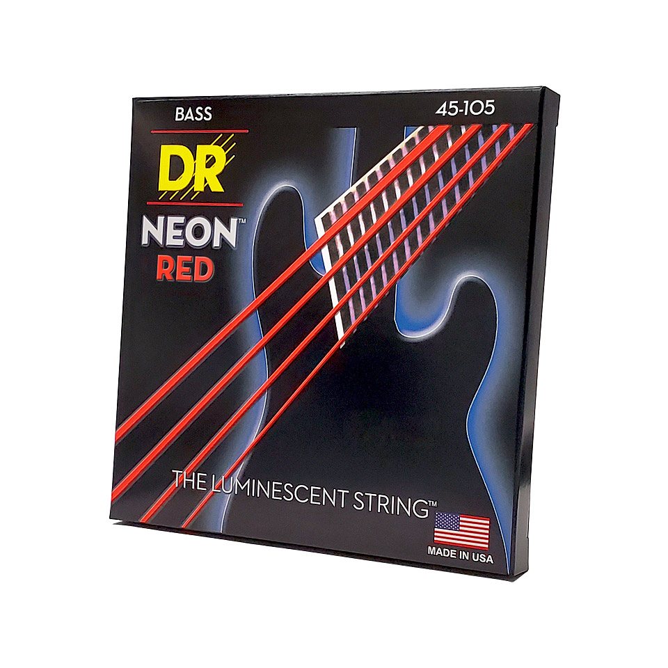 DR Strings Neon Red NRB-45 .045-105 Saiten E-Bass von DR Strings