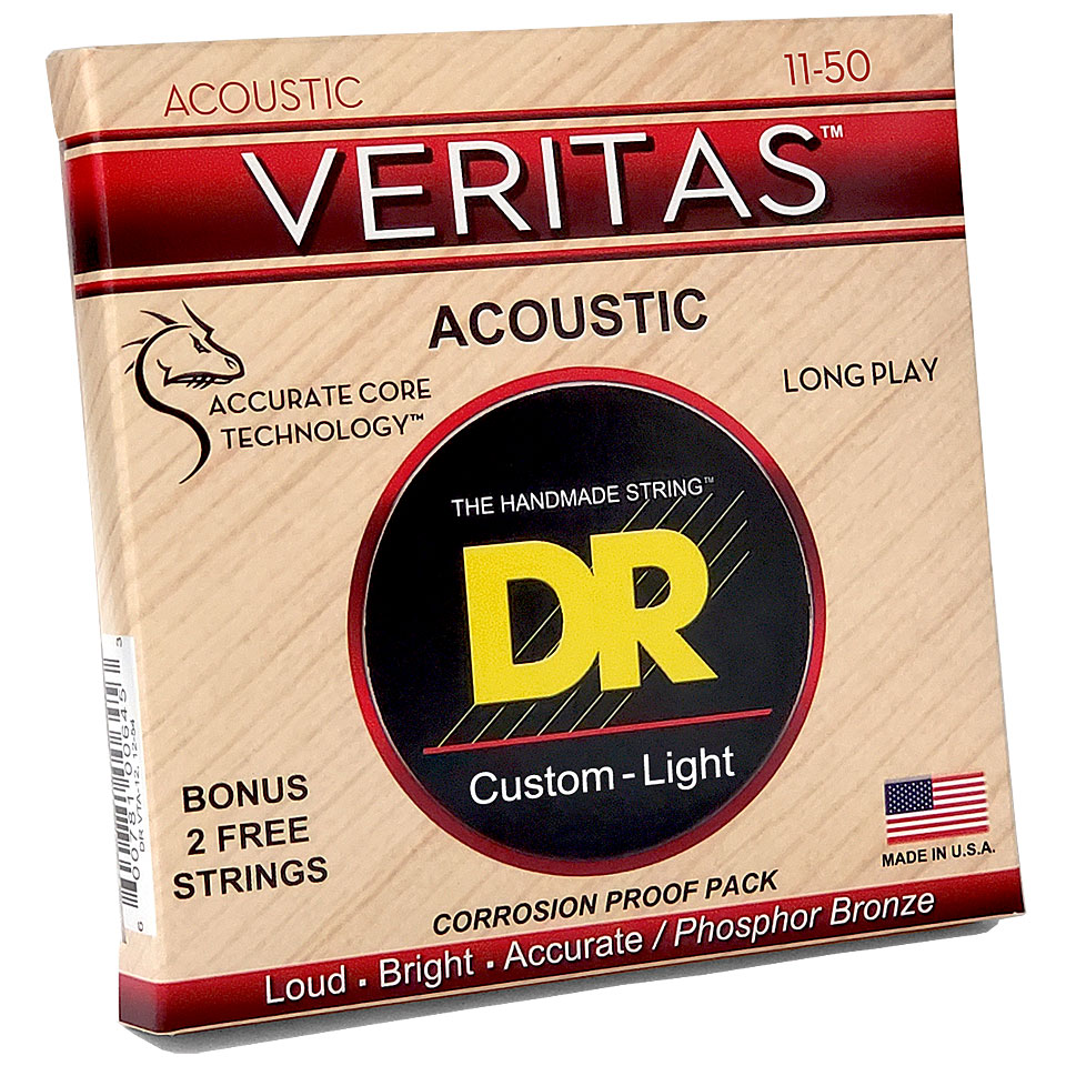 DR Strings Veritas VTA-11 Custom Light .011-050 Saiten Westerngitarre DR Strings Veritas VTA-11 Custom Light .011-050 Saiten Westerngitarre von DR Strings