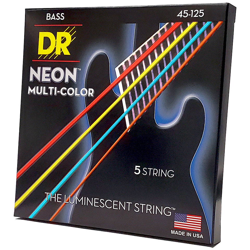 DR Strings Neon Multi-Color NMCB5-45 5-String Saiten E-Bass von DR Strings
