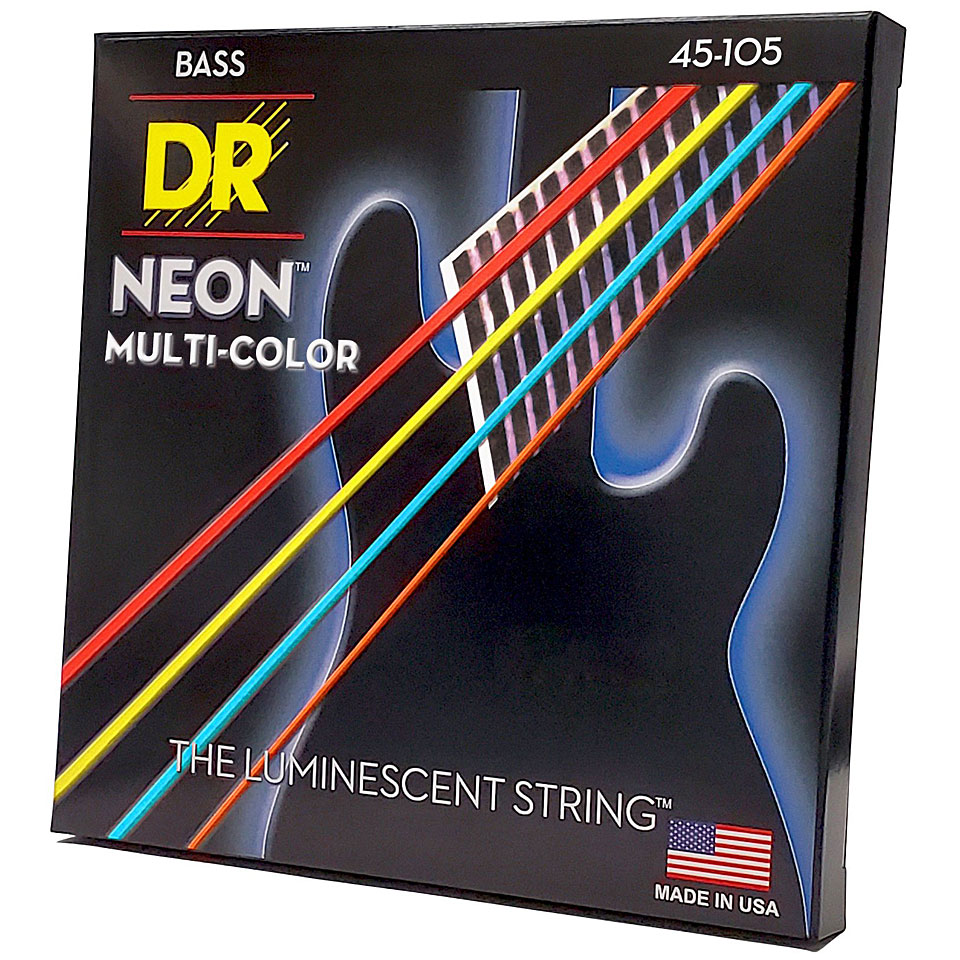 DR Strings Neon Multi-Color NMCB-45 Saiten E-Bass von DR Strings