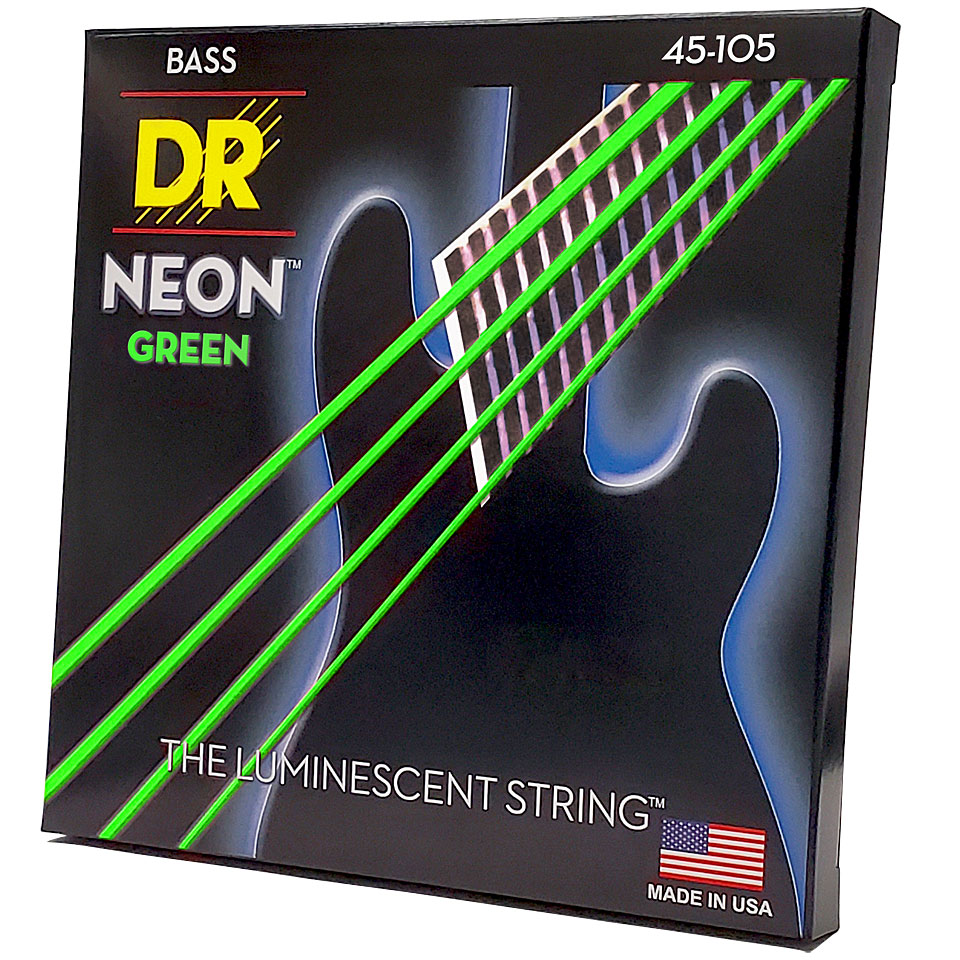 DR Strings Neon Green NGB-45 Saiten E-Bass DR Strings Neon Green NGB-45 Saiten E-Bass von DR Strings
