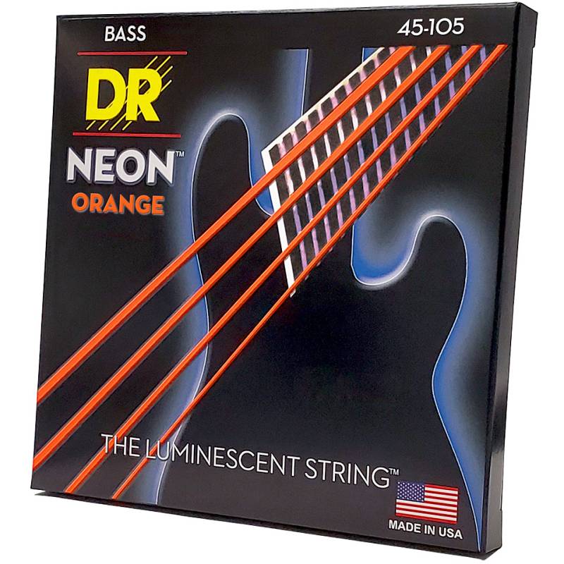 DR Strings Neon Orange NOB-45 Saiten E-Bass von DR Strings