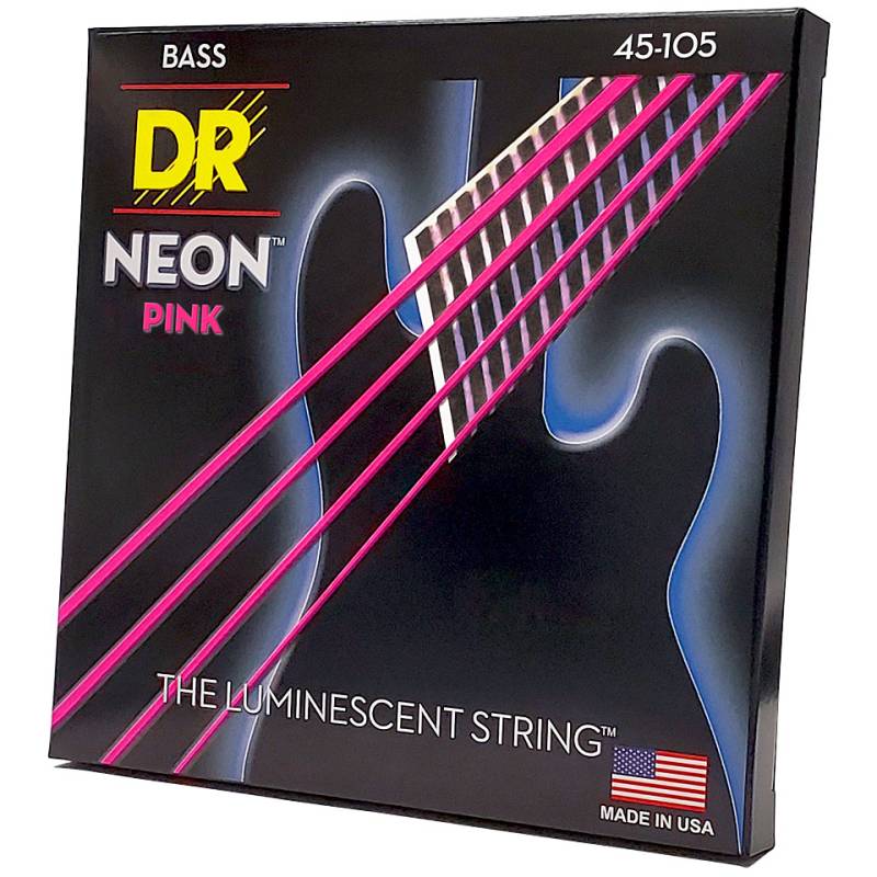 DR Strings Neon Pink NPB-45 Saiten E-Bass von DR Strings