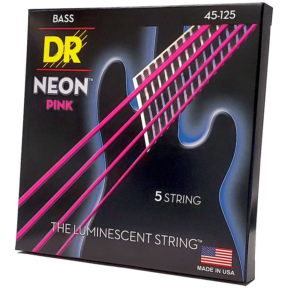 DR Strings Neon Pink NPB5-45 Saiten E-Bass von DR Strings
