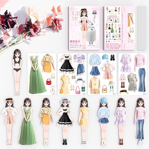 Magnetic Dress Up Dolls, 2024 New Magnetic Princess Dress Up Paper Doll, Portable Princess Dress Up Paper Doll, Pretend and Play Travel Playset Toy, Dress-up Game, Over 3 Years Old (A) von DRABEX