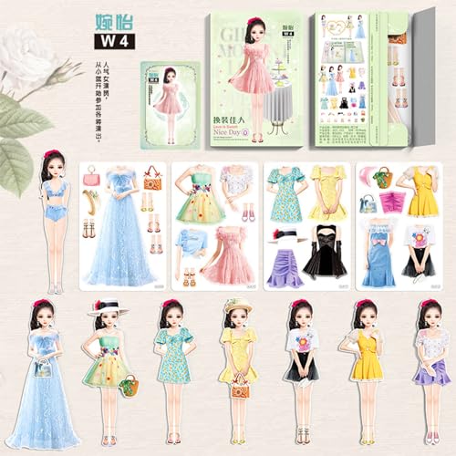 Magnetic Dress Up Dolls, 2024 New Magnetic Princess Dress Up Paper Doll, Portable Princess Dress Up Paper Doll, Pretend and Play Travel Playset Toy, Dress-up Game, Over 3 Years Old (B) von DRABEX