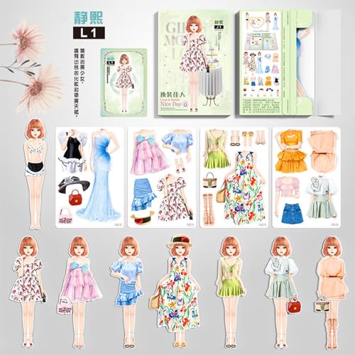 Magnetic Dress Up Dolls, 2024 New Magnetic Princess Dress Up Paper Doll, Portable Princess Dress Up Paper Doll, Pretend and Play Travel Playset Toy, Dress-up Game, Over 3 Years Old (D) von DRABEX