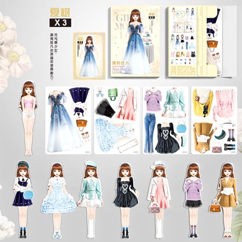 Magnetic Dress Up Dolls, 2024 New Magnetic Princess Dress Up Paper Doll, Portable Princess Dress Up Paper Doll, Pretend and Play Travel Playset Toy, Dress-up Game, Over 3 Years Old (H) von DRABEX