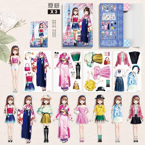 Magnetic Dress Up Dolls, 2024 New Magnetic Princess Dress Up Paper Doll, Portable Princess Dress Up Paper Doll, Pretend and Play Travel Playset Toy, Dress-up Game, Over 3 Years Old (K) von DRABEX