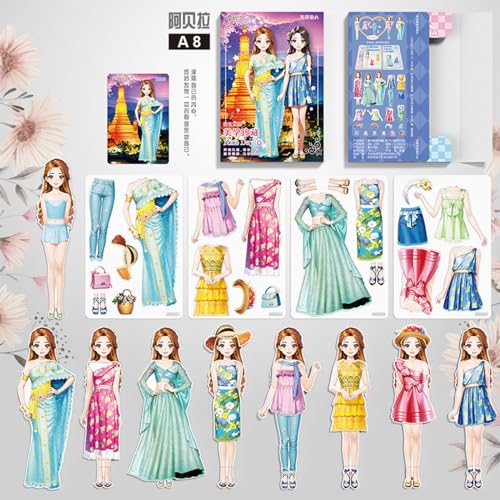 Magnetic Dress Up Dolls, 2024 New Magnetic Princess Dress Up Paper Doll, Portable Princess Dress Up Paper Doll, Pretend and Play Travel Playset Toy, Dress-up Game, Over 3 Years Old (M) von DRABEX