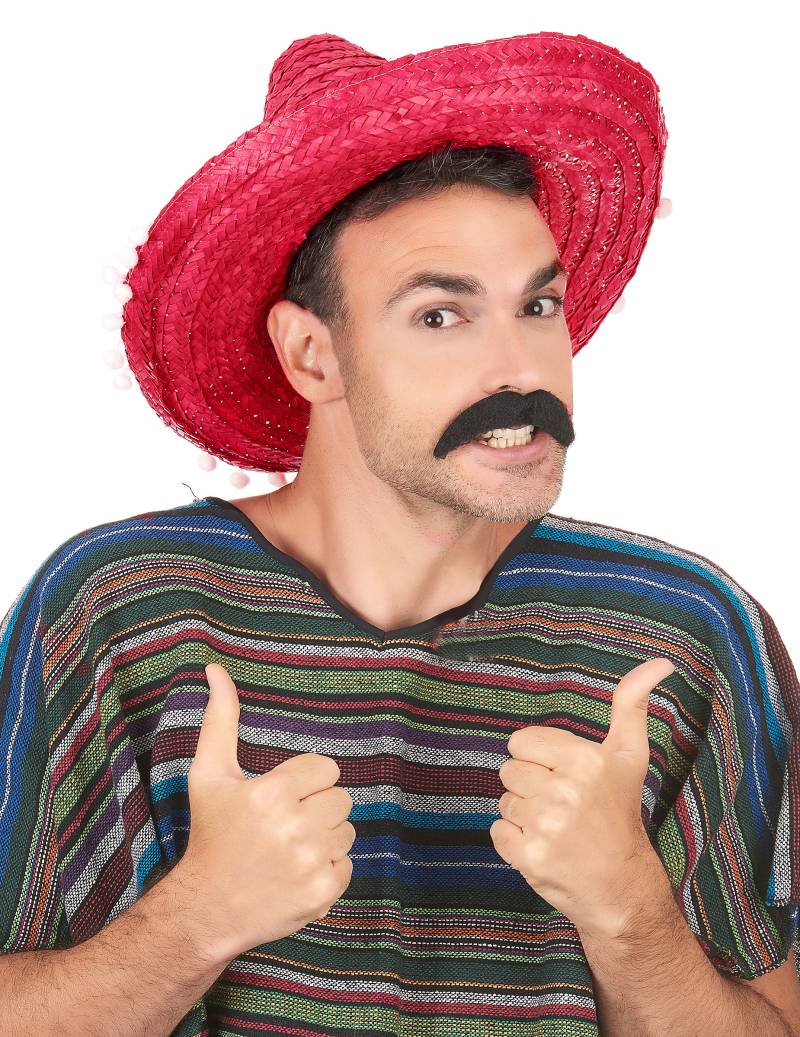 Sombrero Mexiko Hut pink von KARNEVAL-MEGASTORE